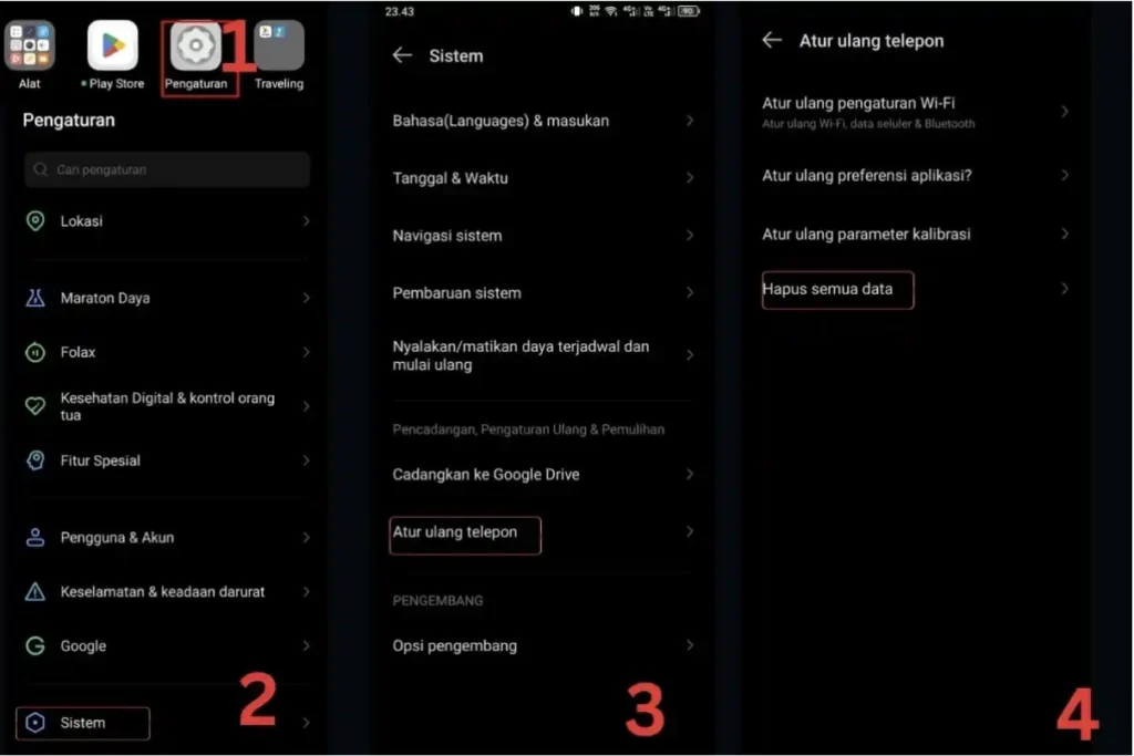 Cara Mengatasi Layar HP Tidak Bisa Disentuh dengan factory reset